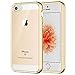 JETech Case for iPhone SE 2016 (Not for 2020), iPhone 5s and iPhone 5, Non-Yellowing Shockproof Phone Bumper Cover, Anti-Scratch Clear Back (Gold)
