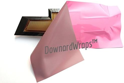 DownardWraps Pink Vinyl Sheets (overlays) You-Cut Chevy Bowtie Emblem Covers from (2) 11" x 5" Sheets - DownardWraps Instructions Included !