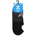 adidas Men's Originals Super No Show Socks (2 Pack), Black/Onix/ Solid Grey, One Size