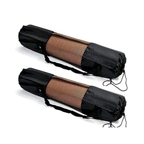 Domccy Portable Useful Pilates Yoga Mat Carrier Bag Nylon Mesh Bag Yoga Mat Holder with Adjustable Shoulder Strap and Handle(Black) Coin purse, shoes and accessories, ladies handbag, backpack - Thumbnail 2