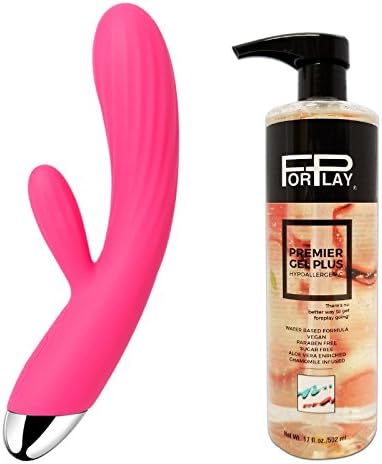 New SVAKOM Luxury Intelligent Warming Vibe Angel & 17 Oz Premium Water-Based Hypoallergenic Gel Forplay Premier