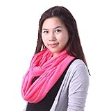 HDE Womens Lightweight Soft Sheer Jersey Long Infinity Loop Solid Color Scarf