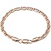 Trendsmax 5mm Womens Chain Ladies Snail Link Rose Gold Plated Bracelet 7-11inch