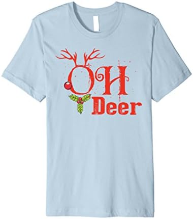 Mens OH Deer - Costume Christmas T-Shirt XL Baby Blue