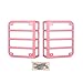 Hooke Road Jeep Wrangler Tail Light Guards Rear Lamp Covers for 2011-2018 Jeep Wrangler JK & Unlimited - Pink
