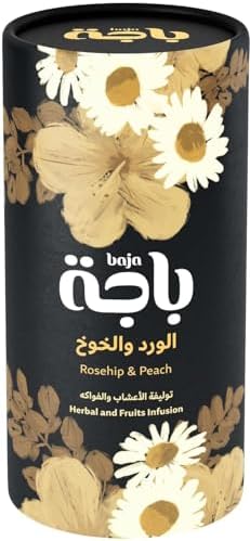 سعر شاي أعشاب برائحة ثمر الورد والخوخ من باجا، 10 كيس شاي بوزن 2 غرام ...