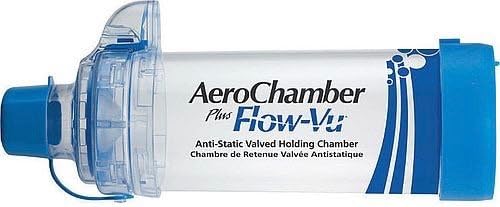 AeroChamber - Plus Flow-Vu Abstandshalter, mit Mundstück, Transparent, 40 g (Pack of 1)