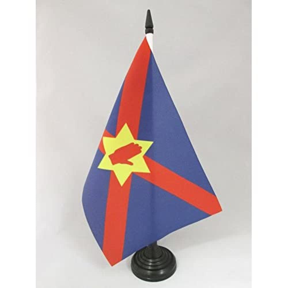 AZ FLAG Ulster Independence Movement Table Flag 5'' x 8'' - Northern Ireland nationalism Office Decoration 100% Polyester 21 x 14 cm - Mini Desk Flag with Pole and Black Plastic Base