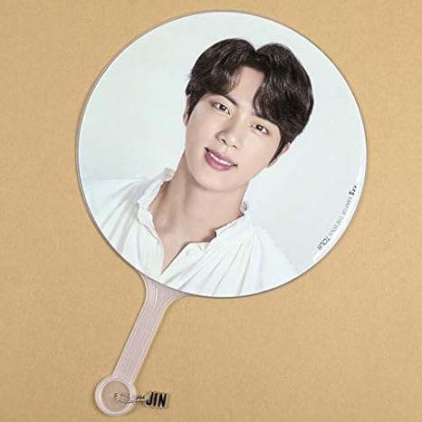 Amazon Co Jp Bts 防弾少年団 扇子 Kpop 韓流 ラウンド アクセサリー 透明 応援グッズ オシャレ 両面印刷 うちわ 携帯便利 可愛い オシャレ お祝い プレゼント Jin ホビー