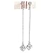 Clip on Dangle Earring Simple Tassel Clip for non Pierced Cubic Zirconia Fashion for teen