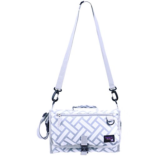 image for Portable Boutique Baby diaper changing pad folds into travel clutch, e