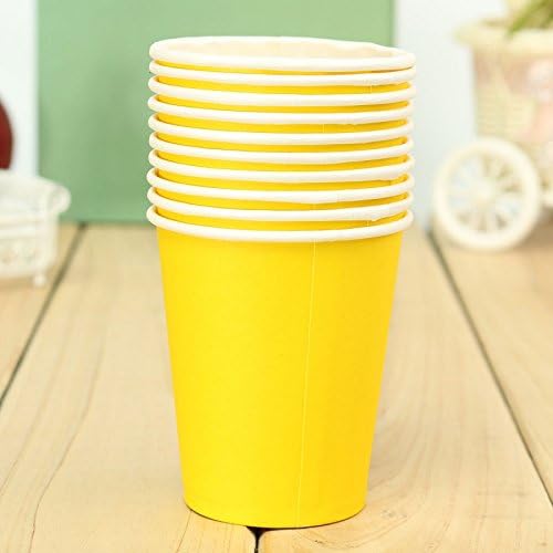UsaN 10 pcs/lot Disposable Paper Cups Plastic Wedding Vending Party Supplies Tumblr Glasses New Solid Candy Color Children's Day