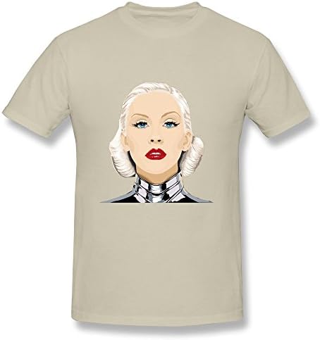RILI Men's Vetor Christina Aguilera T-shirt Size M Natural