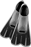 Cressi Agua Short Diving Swim Fin, Black, 43/44