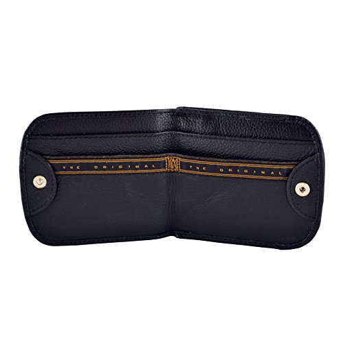 TAXI WALLET Black Small LEATHER Minimalist Front Pocket Card Wallet for Men Coin Pouch