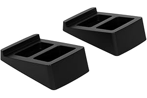 Monoprice Tilted Wedge Desktop Speaker Stands (Pair) for Small Sized Speakers, Anti-Vibration, 15 Degrees of Tilt, for Bookshelf Speakers and Studio Monitors