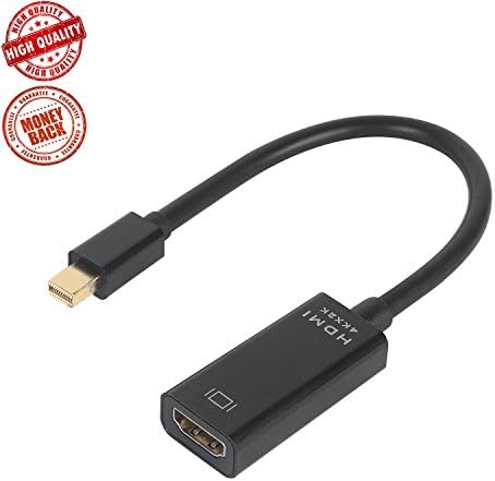 Mini DP to HDMI, JEVIT Mini DisplayPort to HDMI Adapter Male to Female Thunderbolt Port to HDMI HDTV Gold-Plated Cord for Laptop to projector monitor 9 inches (24 cm))