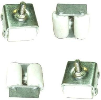 Set of 4 Appliance Casters ( Refrigerator / Washer / Dryer ) Low Profile Nylon