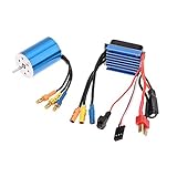 Jrelecs 2435 4800KV 4P Sensorless Brushless Motor with 35A Brushless ESC（Electric Speed Controller）for 1/16 1/18 RC Car Truck (2435 4800KV)
