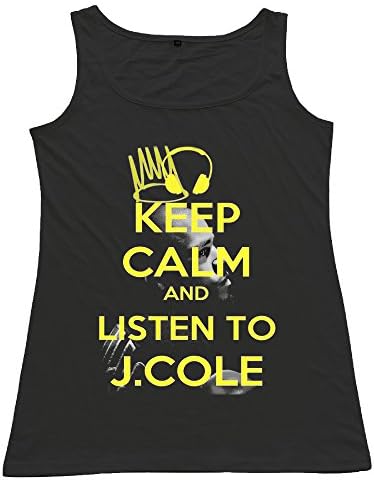 HuaYuansvip Keep Calm And Listen To J Women's T-Shirt X-Large Black Tank Top