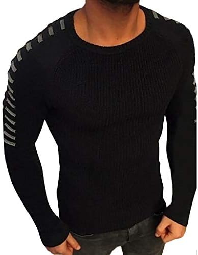 IEason Men's Winter Solid Knitted Sweater Pullover Slim Polyester Long Sleeve Tops Blouse T Shirt