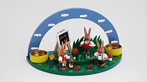 Hasenschule ''Wiese'' BxTxH 26 x 7,5 x 13 cm NEU Osterdeko Osterfigur