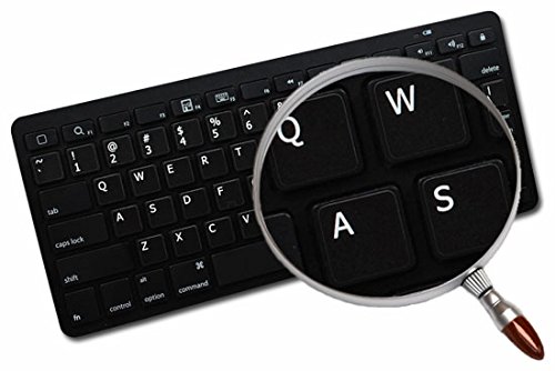 SPANISH LATIN AMERICAN NON-TRANSPARENT KEYBOARD LABELS LAYOUT BLACK OR WHITE BACKGROUND (14x14) FOR DESKTOP, LAPTOP AND NOTEBOOK (Black Background)