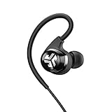 JLab Audio Epic2 Bluetooth 4.0 Wireless Sport Earbuds, GUARANTEED fitness, waterproof IPX5 rated, skip-free sound, pristine high-performance 8mm sound drivers, 12hr play time w/ microphone - Black
