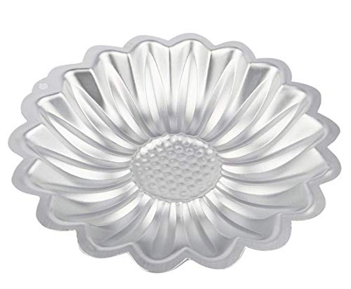 WJSYSHOP 10 Inch Sun Flower Shaped Aluminum 3D Cake Mold Baking Mould Tin Cake Pan - Sun Flower