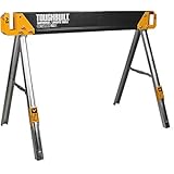 ToughBuilt - Sawhorse with 2x4 Support Arms 1100 LB Capacity - Heavy Duty Construction with Fast Open Legs and Easy Grip Hand
