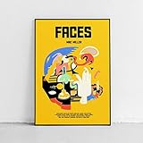 Mac Rapper - Faces Album Miller Art Poster Print - Wall Art for Home Decor - Multi Size (No Frame Board)