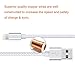iPhone Cords, Ansuda 5Pack 5FT Lightning Charging Cable to USB Data lines for iPhone 7/7 Plus/6s/6s Plus/6/6 Plus/5/5s/5c, iPad mini/Air/Pro iPod touch (Silver & White)