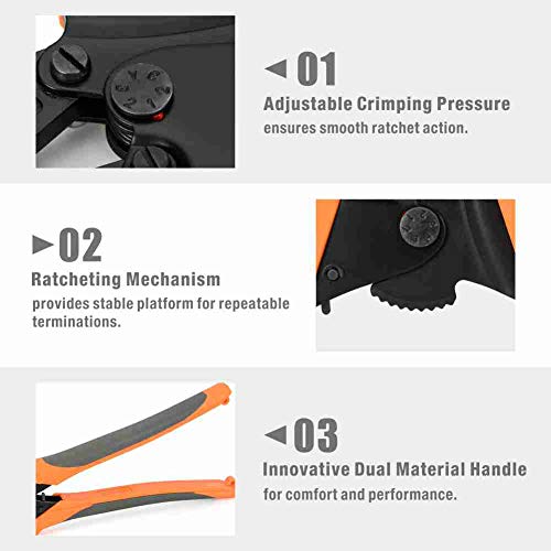 IWISS Crimper for AWG 8-2 Works for Non-Insulated