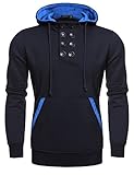 Coofandy Mens Casual Buttons Pullover Hoodie Sweatshirt