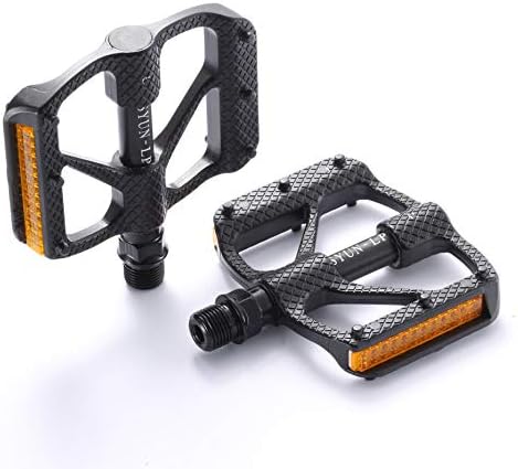 WILE Road Bike Platform Pedals Flat Bicycle Pedals Aluminium Alloy 9/16"