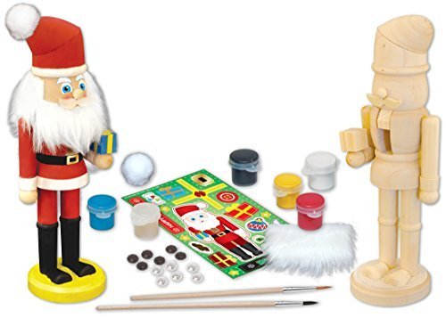 Masterpieces Works of Ahhh Nutcracker Santa Large Wood Paint Kit CustomerPackageType: Standard Packaging Style: Nutcracker Santa, Model: 21516, Toys & Play