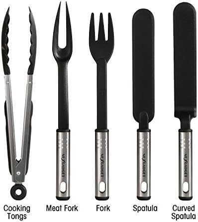 NEXGADGET 42 Pièces Kit Ustensiles de Cuisine en Acier Inoxydable, Set d'Ustensiles de Cusine en Silicone, Lot d'Accessoires Cuisine, Multiples Ensemble Comprend Spatule, Cuillère, Fouet et Plus