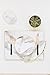 Sugar & Cloth SC5BFGSMB02 2 Piece Serving Set, Marble/Gold Trim