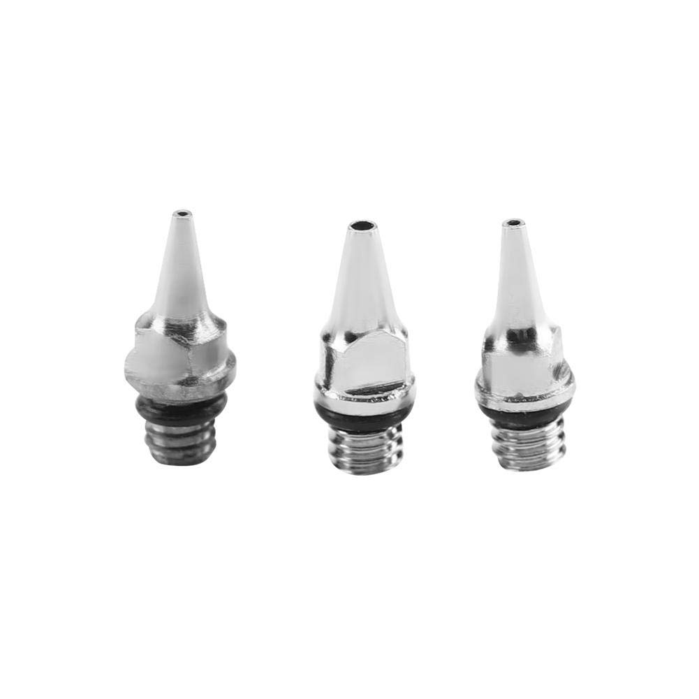 Airbrush Nozzle, Airbrush Accessories 3Pcs 0.2mm 0.3mm 0.5mm Airbrush Nozzles and Needles Tips Replacement Accessories