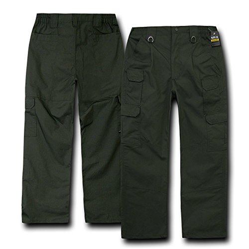 Rapdom Tactical Ripstop Tactical Pants, OliveDrab, 36-34
