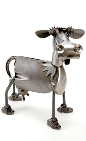 Betsy the Cow Recycled Scrap Metal Handcrafted Statuary - Made in the USA