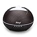 Essential Oil Diffuser, Dularf Wood Grain Aromatherapy Diffuser Cool Mist Nebulizer Diffuser Humidifier 400ml for Office Home Compatible 15 Color Lighting & Timer Settings (brown)