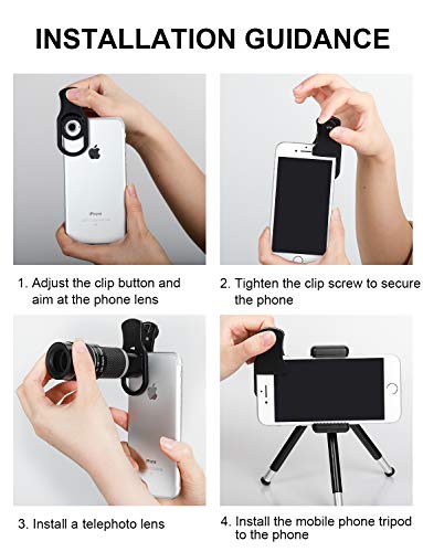image for MOKCAO Phone Camera Lens Kit, 6 in 1 Cell Phone Camera Lens with 18X Z