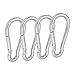 AOWISH Spring Snap Hook Carabiner Heavy Duty| 304 Stainless Steel Clips Keychain Buckles| 2-1/2'' 3-1/8'' 4'' 5-1/2'' Length| Home Gym Garage Camping Swing Hammock Hiking etc (M8, 5/16'' Dia, 4-Pack)