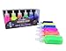 6 Color Glitter Glue Set 20 ml Bottles - NEON Colors - Green, Orange, Pink, Yellow, Blue, and Purple (1 Unit)