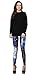 SlickBlue Galaxy Space Printed Footless Tights Leggings - Blue, 2XL - 3XL- 4XL