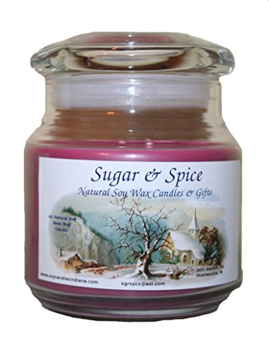 Sugar & Spice Natural Soy Wax Candles 16 Ounce (Black Cherry)