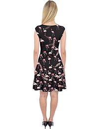 PattyCandy Galaxy Space Poker Spades Kings of Heart - Vestido de mujer con diseño de estrellas aztecas y flamencos