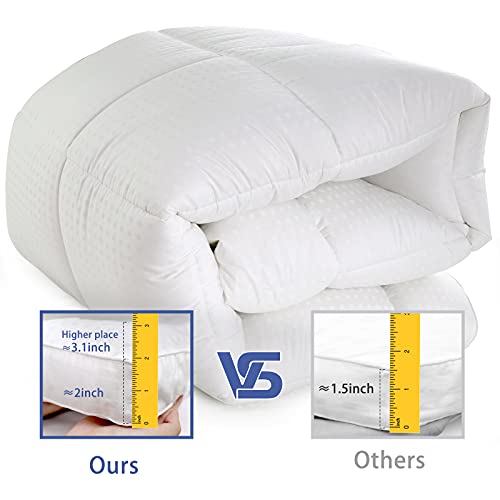 Vonabem Queen Size Extra Thick Cooling Mattress Topper, 400TC Cotton