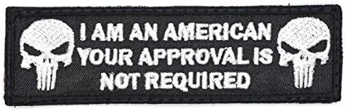3 3/4" X 1" Saying Quotes with Punisher Skull Velcro Patches Tactical